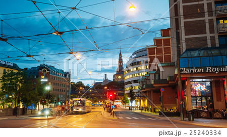 Oslo, Norway. Evening Cityscape, The Illuminated Oslo, Norway. Evening Cityscape, The Illuminated 25240334