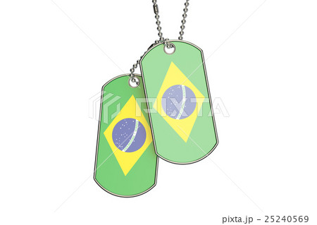 Brazilian Dog Tags, 3D rendering Brazilian Dog Tags, 3D rendering 25240569