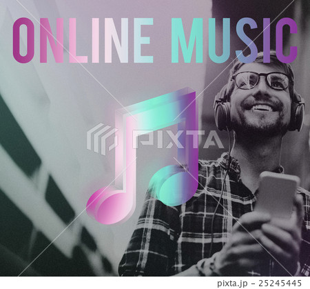 Digital Music Streaming Online Entertainment Media Concept 25245445