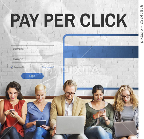 Pay Per Click Login Website Payment Graphic Concept Pay Per Click Login Website Payment Graphic Concept 25245856