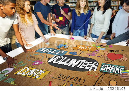 University Students Charity Project Concept University Students Charity Project Concept 25246103