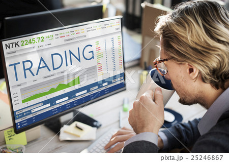 Stock Exchange Trading Forex Finance Graphic Concept 25246867