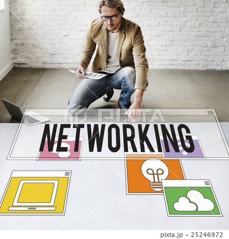 Communication Technology Online Networking Connection Concept 25246972