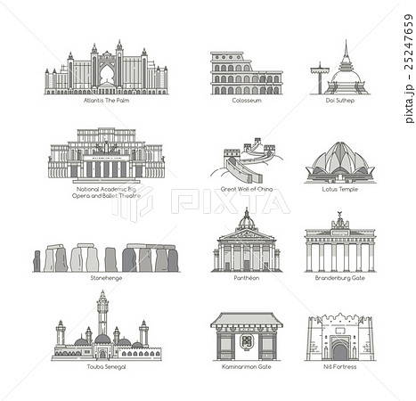 World Landmark Icon Set World Landmark Icon Set 25247659