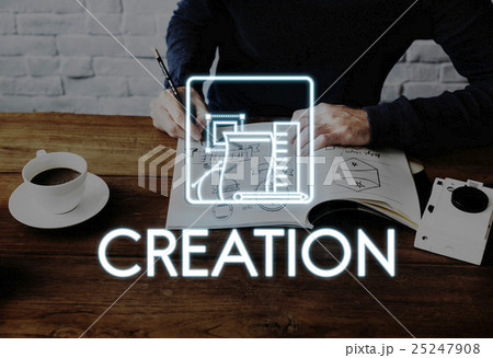 Aspirations Be Creative Thinking Draft Ideas Concept 25247908