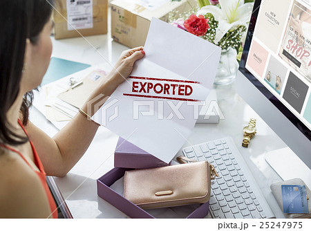 Pending Imported Purchase Business Concept 25247975