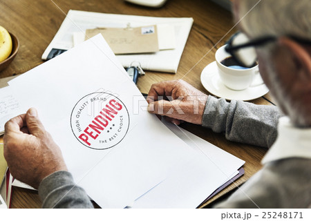 Pending Imported Purchase Business Concept 25248171