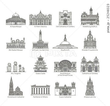World Landmark Icon Set World Landmark Icon Set 25248323