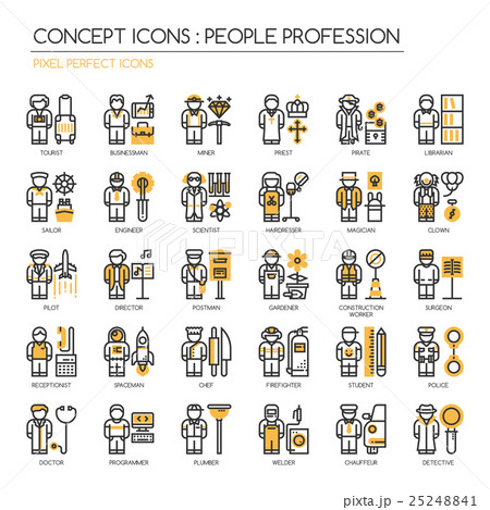 People Profession , thin line icons set 25248841
