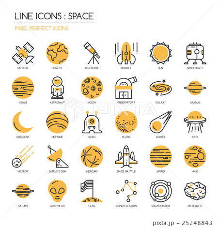 Space , thin line icons set ,pixel perfect icon Space , thin line icons set ,pixel perfect icon 25248843