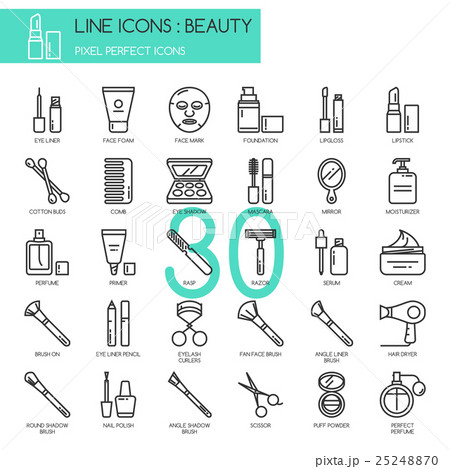 Beauty , thin line icons set ,pixel perfect icon 25248870