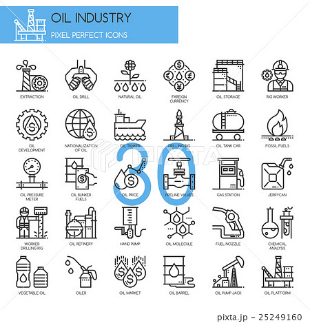 Oil Industry , thin line icons set  25249160