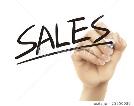 Sales written by hand Sales written by hand 25250086