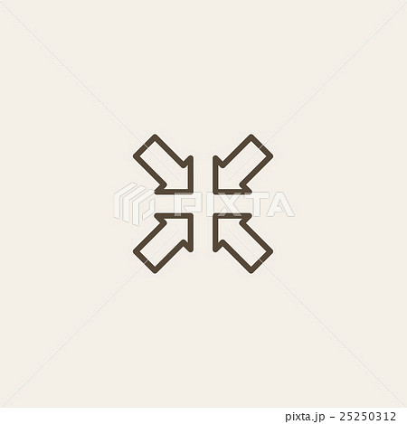 Shrink icon sign 25250312