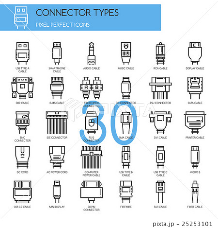 Connector Types , Pixel Perfect Icons Connector Types , Pixel Perfect Icons 25253101