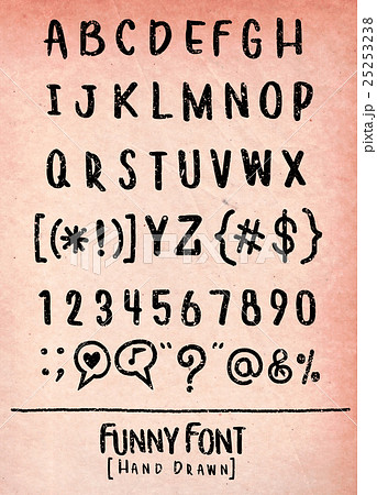 Hand drawn alphabet font,pen stroke alphabet 25253238