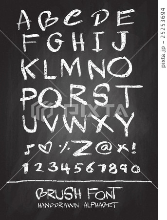 Hand drawn alphabet letters set, isolated. 25253694