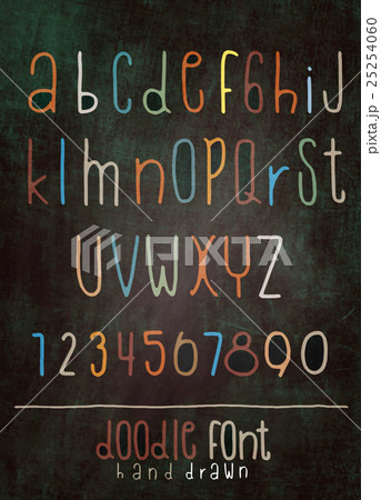 Hand drawn alphabet font,pen stroke alphabet 25254060