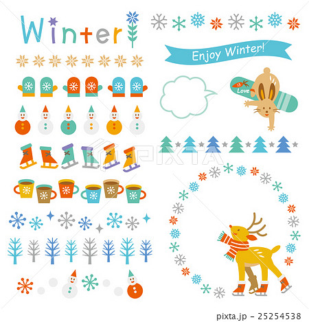 Winter Frames And Decorationsのイラスト素材