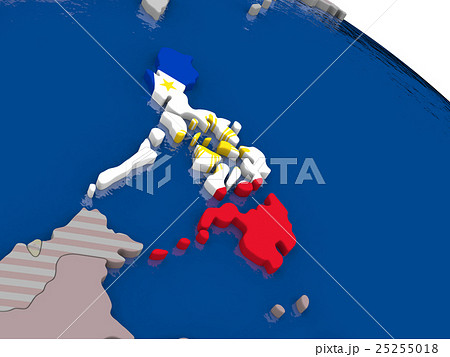 Philippines with flag 25255018
