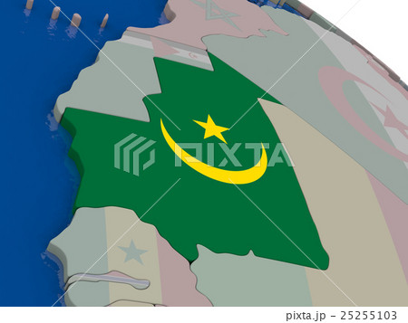 Mauritania with flag 25255103