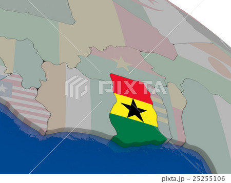 Ghana with flag 25255106