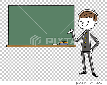男學生和黑板 25256579