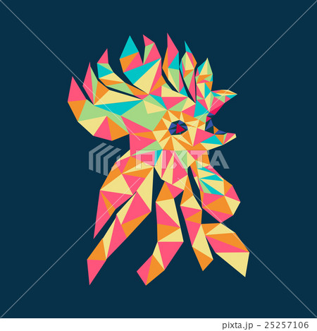 rooster head colorful decorative 25257106