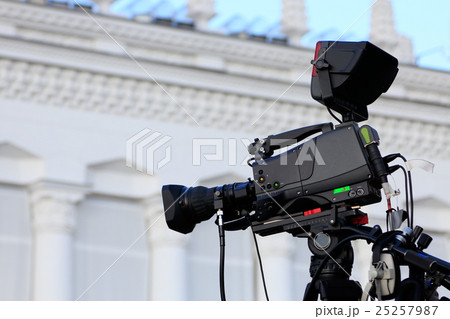 high definition camera on a tripod high definition camera on a tripod 25257987