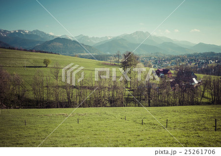 Panorama of Tatra Mountains in spring time, Poland 25261706