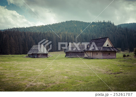 Wooden hut in Chocholowska valley, Tatra Mountains 25261707