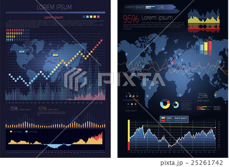 Graphic Chart with Map of the World Infographics Graphic Chart with Map of the World Infographics 25261742