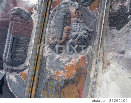 Mining excavator on the bottom surface mine.  25262102