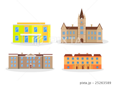 Set of Buildings Kindergarten School College 25263589
