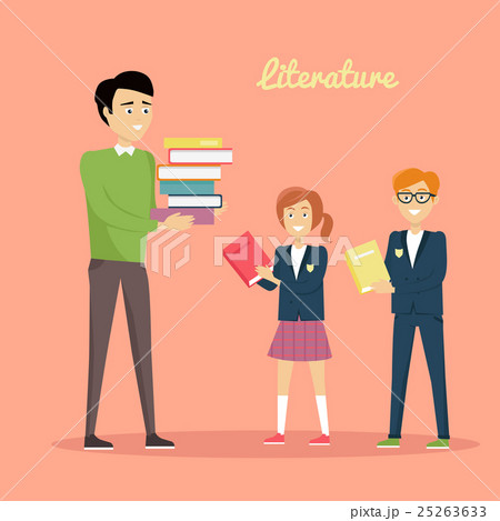 Literature Reading Concept Vector Illustration. 25263633