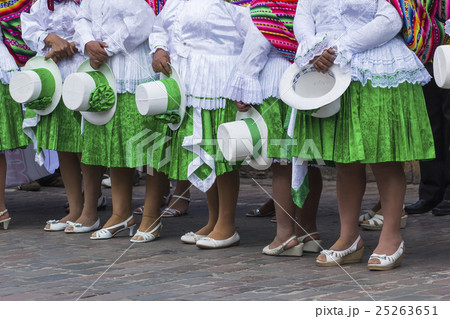 Peruvian dancers at the parade in Cusco. Peruvian dancers at the parade in Cusco. 25263651