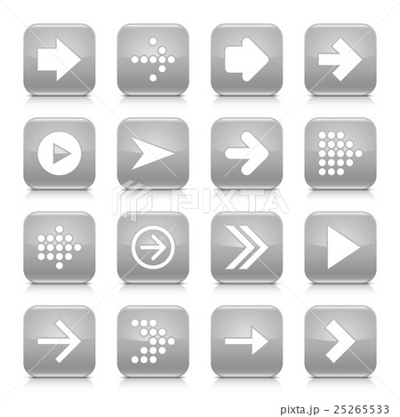 Gray arrow sign rounded square icon web button 25265533