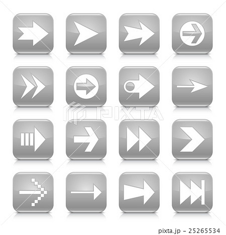 Gray arrow sign rounded square icon web button Gray arrow sign rounded square icon web button 25265534
