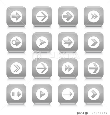Gray arrow sign rounded square icon web button Gray arrow sign rounded square icon web button 25265535