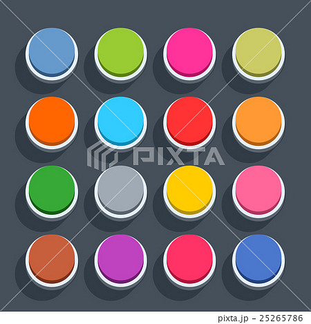 Flat blank web button round icon with shadowのイラスト素材 [25265786] - PIXTA