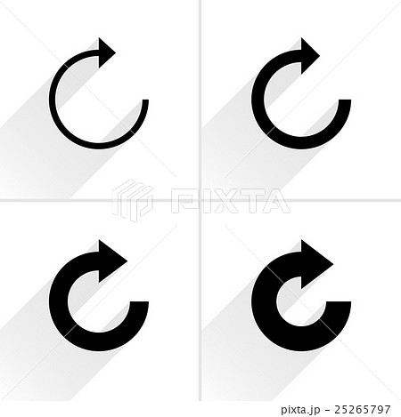 Arrow icon reset, repeat, reload, rotation sign 25265797