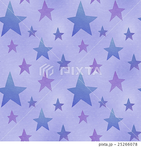 アナログ水彩風 おしゃれでかわいい風合いのある星柄 繰り返しシームレスパターン 背景素材 紫系のイラスト素材