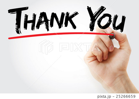 Hand writing Thank You with marker 25266659
