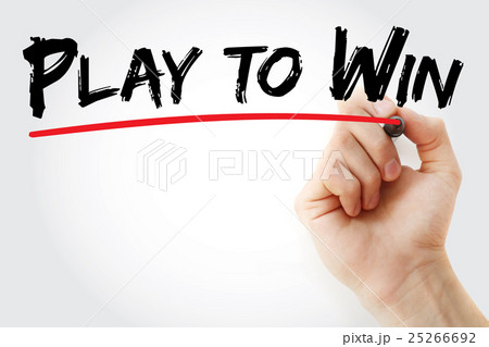 Hand writing Play to Win with marker 25266692