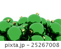 Green Christmas balls 3D illustration 25267008