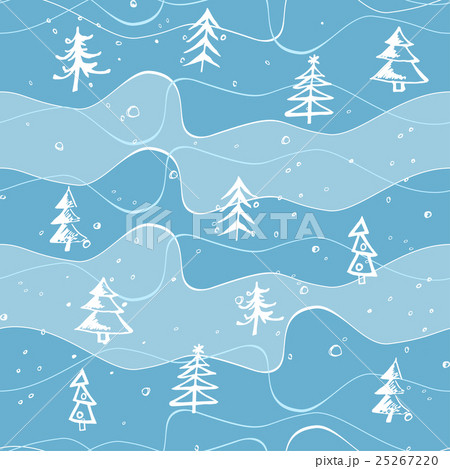 Abstract pine tree forest seamless pattern 25267220