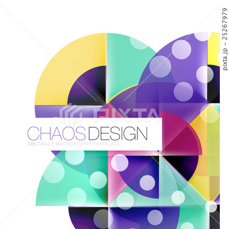 Round shapes, circle banner with sample text 25267979