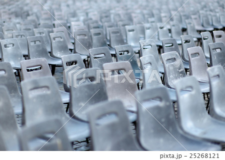Rows of portable plastic chairs Rows of portable plastic chairs 25268121