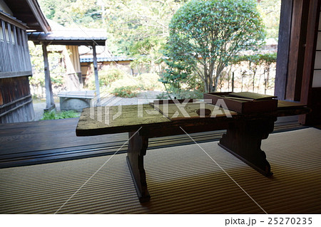 江戸時代の商家の書斎 石見銀山 旧河島家の中 の写真素材