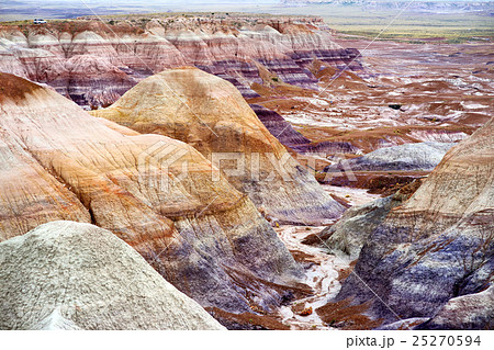 Purple sandstone formations of Blue Mesa badlands 25270594